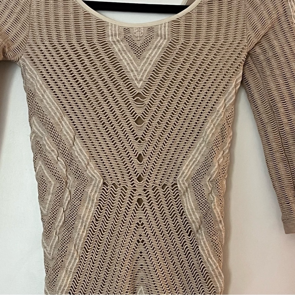 vintage y2k 90s Bebe crochet body-con dress made in the USA - Picture 2 of 10